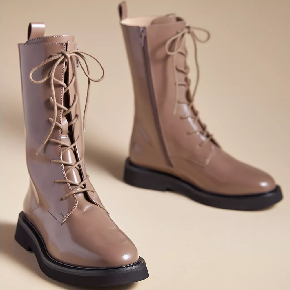 Anthropologie Pilcro Lace-Up Stompy Boots